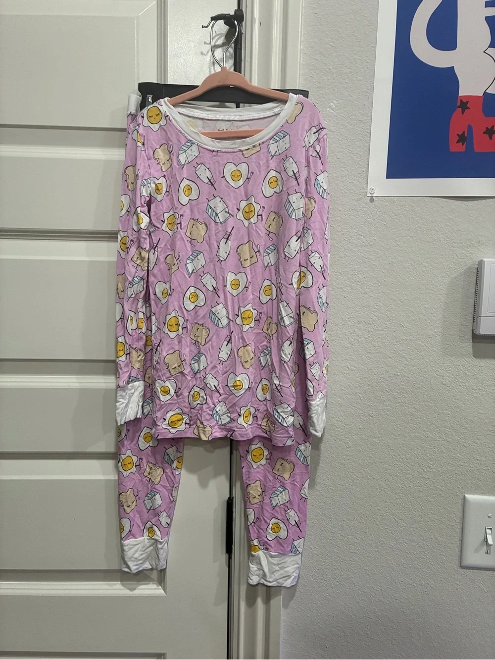 Little Sleepies Pink Breakfast Print Pajama Set for Kids